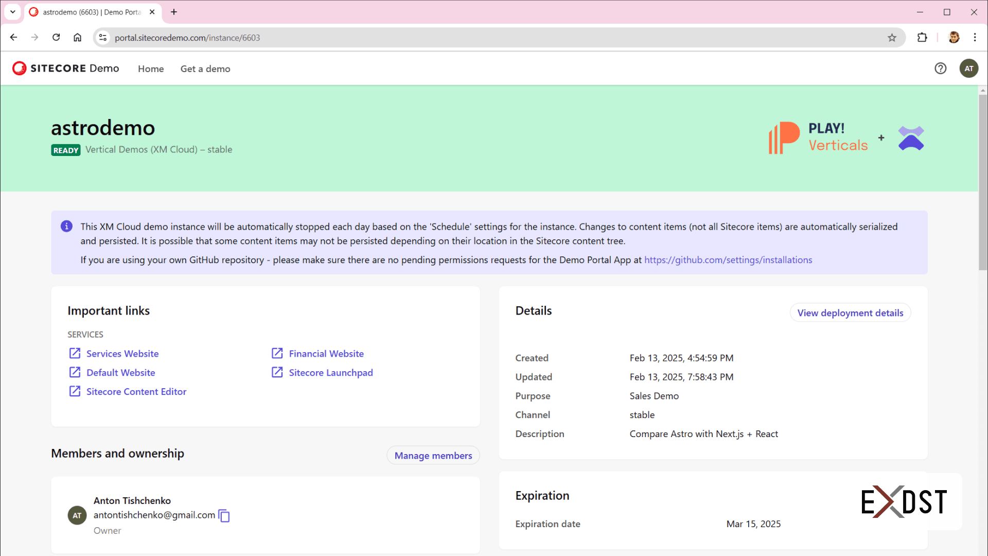 Cover Image for Sitecore Astro Verticals Demo Website: Running on Sitecore Demo Portal