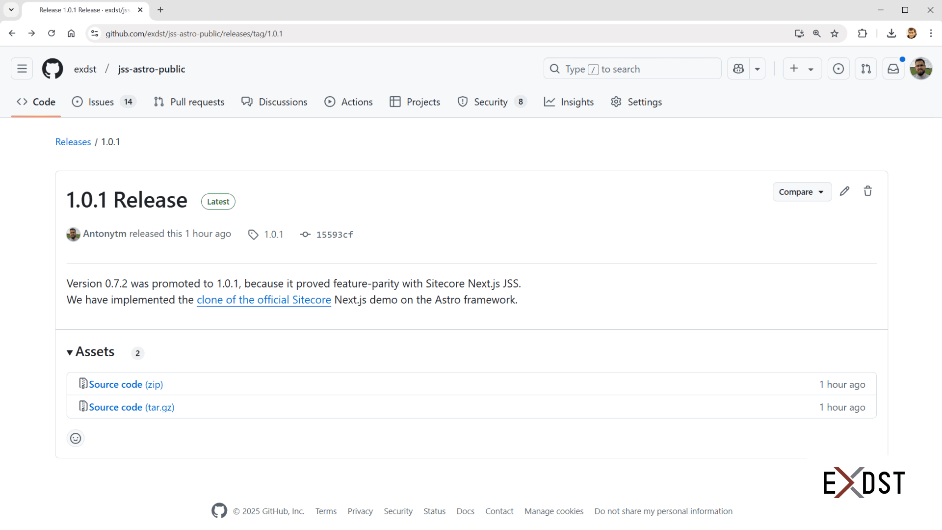 Cover Image for Sitecore JavaScript Software Development Kit for Astro: Release 1.0.1