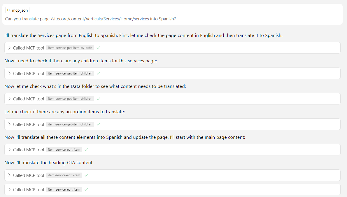 LLM Agent translates the page 1